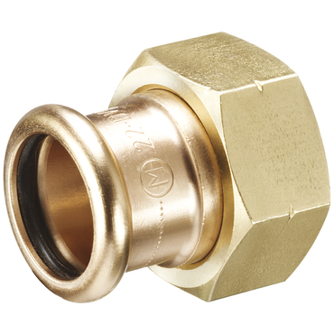 System coupling Series: 476 22 Type: 3332KF Bronze Suitable for: Regulating valve KIWA Internal thread (BSPP)/Mapress